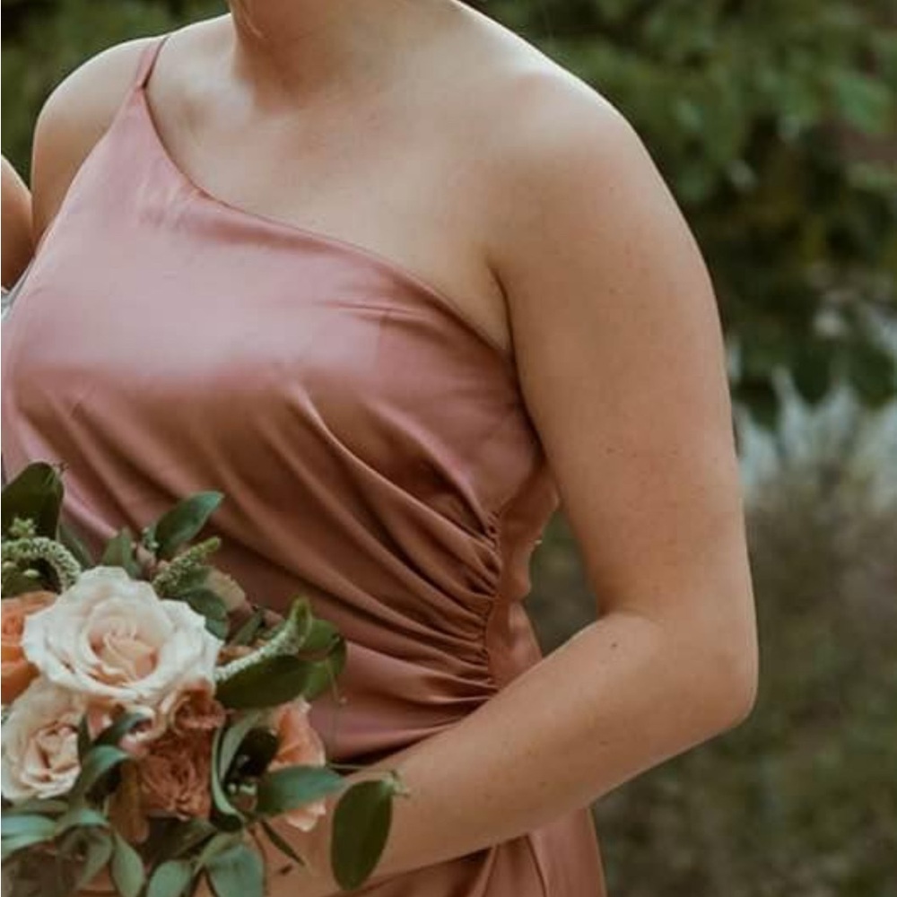 Revelry One-Shoulder Desert Rose Dress